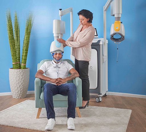 patient receiving TMs therapy for depression