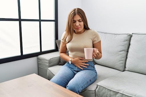 Woman with Gut Health Issues