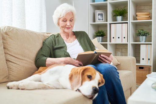 Woman with a dog