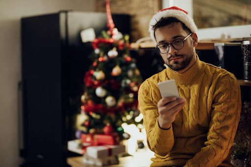 Depressed Man on Christmass