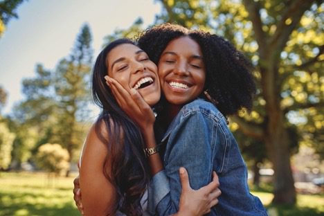 Two Friends Happy Together